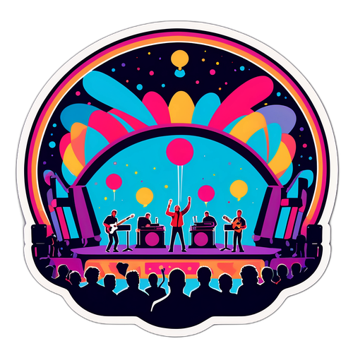 Konsertillustrasjon av Coldplay