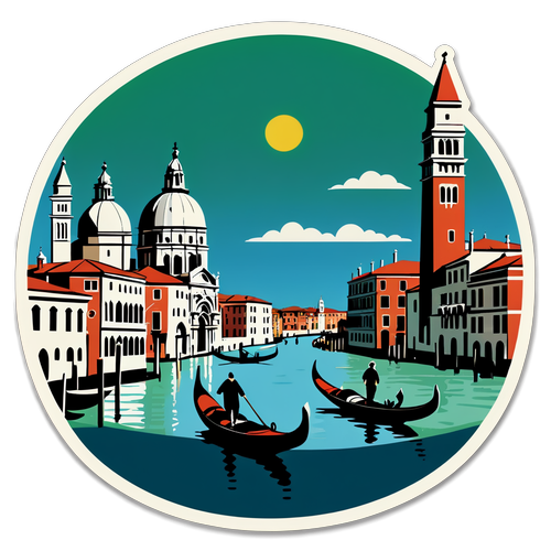 Venezia Incredibile: Scopri il Skyline Iconico e i Gondolini in Questa Magia Vintage!