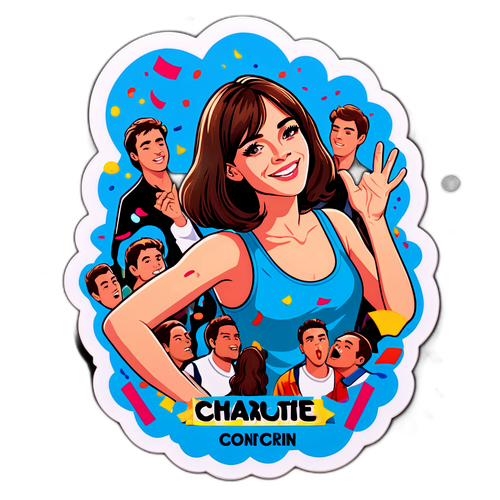 Autocollant représentant une scène de concert avec Charlotte Cardin