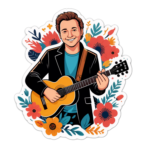 Frans Bauer met gitaar en bloemen