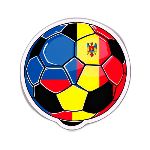 Sticla cu Steagul României și Fotbal