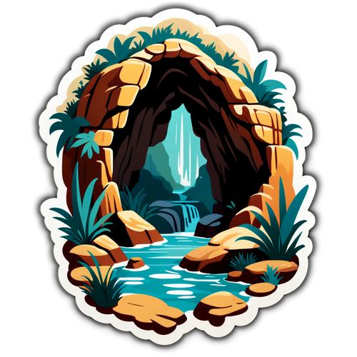 Minimalist Grotto Sticker