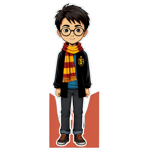 Chinese Boy in Harry Potter Scarf