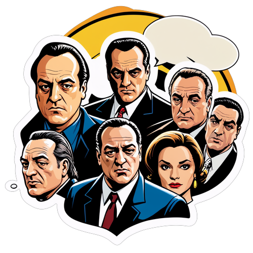Karakterer fra The Sopranos i tegneserie-stil