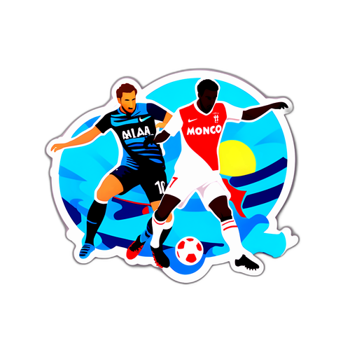 모나코와 토트넘의 축구 경기 스티커