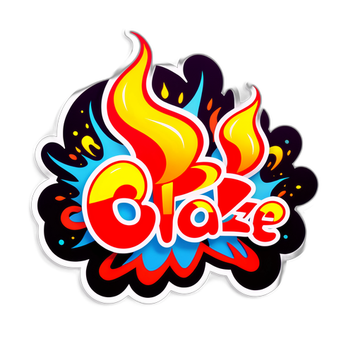 Arte de uma Chama Colorida