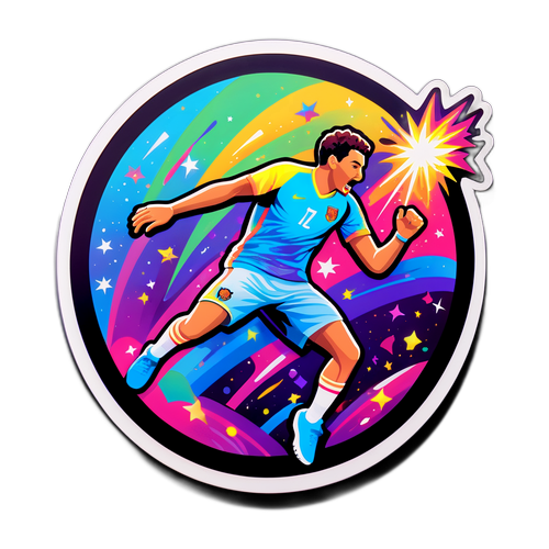 Thiết kế nhãn dán holographic phản ánh sự phấn khích của trận đấu trực tiếp