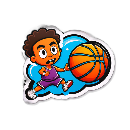 Une bande dessinée humoristique sur un match de basketball