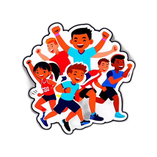 Aktivklubben – Energiskt Sportklistermärke