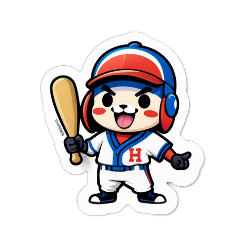 可愛い変形デザインの日本ハムマスコットキャラクター