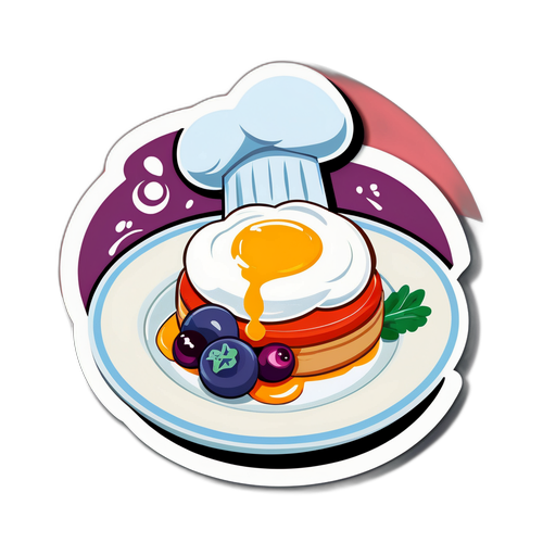 O etichetă cu un tablou delicios de la MasterChef, prezentând un fel gourmet, însoțit de textul 'Cumpără cu pasiune!'