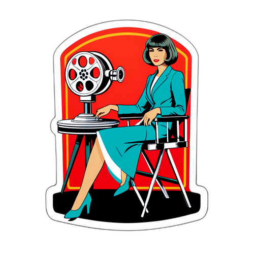 Retro Badge Sticker of Lee Grant