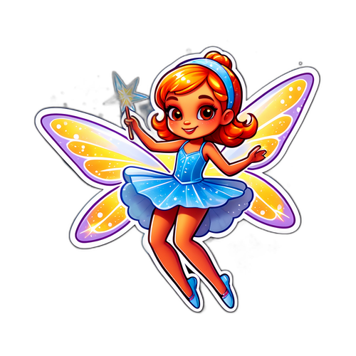 Klistermærke af en quirky isfe, der glider på is