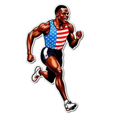 Fejr Carl Lewis: Sprinten der Får Dit Hjerte til at Slå Hurtigere med Det Amerikanske Flag!