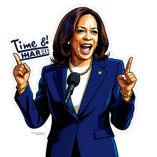 Révolution Visuelle : Découvrez l'Autocollant Dynamique de Kamala Harris qui Insuffle l'Esprit du Changement!