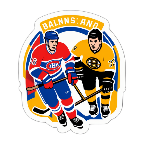 Retro Canadiens vs. Bruins Rivalry Sticker