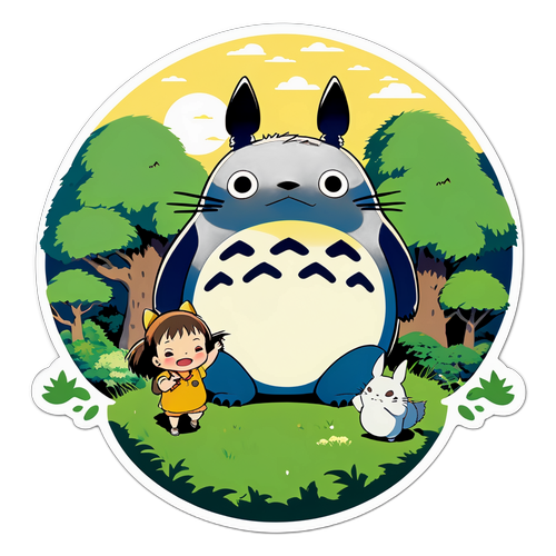 トトロとちびトトロの楽しい自然のひととき