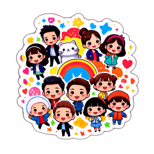 tvN 인기 프로그램의 주요 캐릭터 스티커