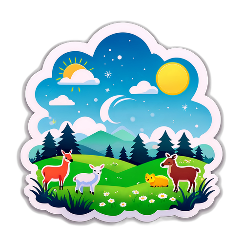 Stiker Cuaca Damai