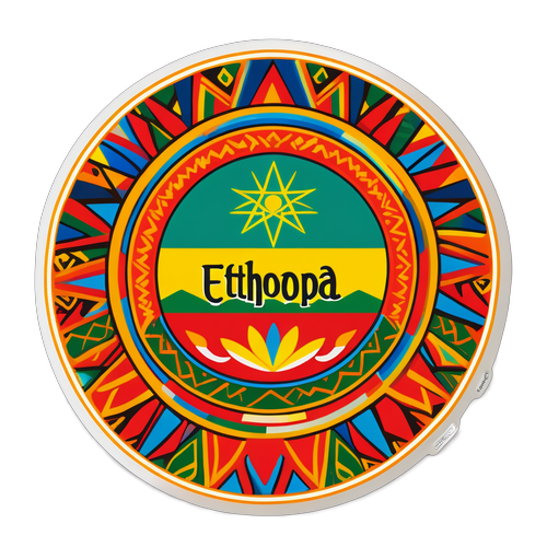 Uzuri wa Mambo: Sticker ya Ethiopia Iliyowekwa kwa Mifumo ya Kitamaduni!