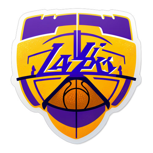 LA Lakers Artistic Logo Sticker