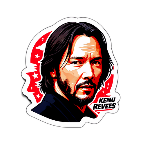 Autocolant cu Keanu Reeves