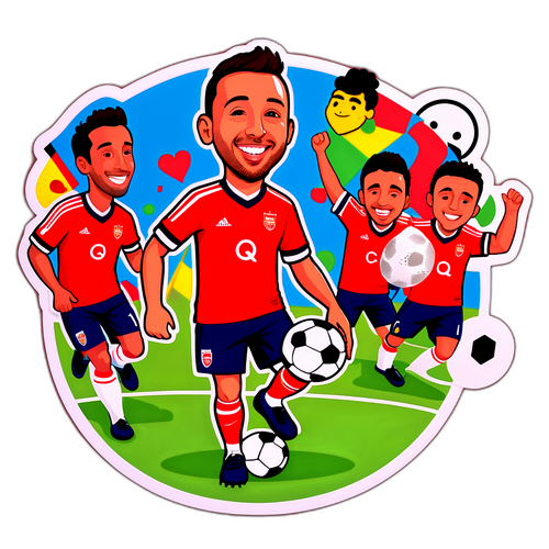 Santi Cazorla med fotboll och leende