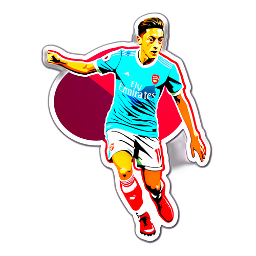 Mesut Özil İkonik Futbol Pose Sticker