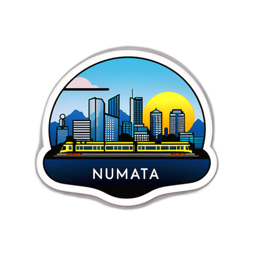 沼田駅とスカイラインのイラスト