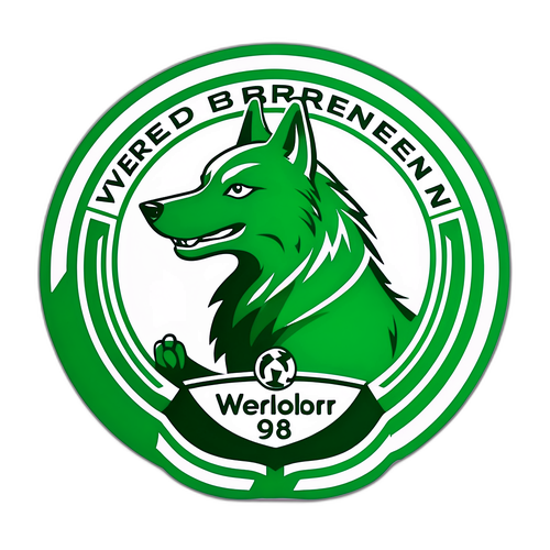 Aufkleber zur Feier des Spiels 'Werder Bremen – Wolfsburg'