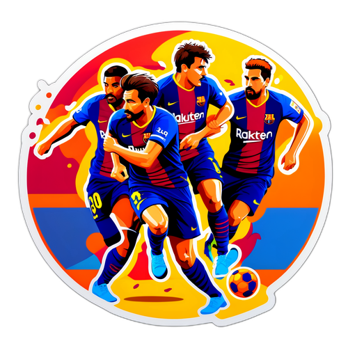 Barcelona spillerne i aktion