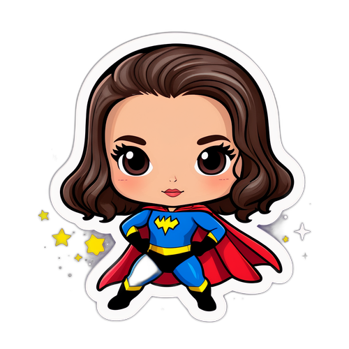 Zabawna wersja chibi Natalie Portman jako superbohaterka