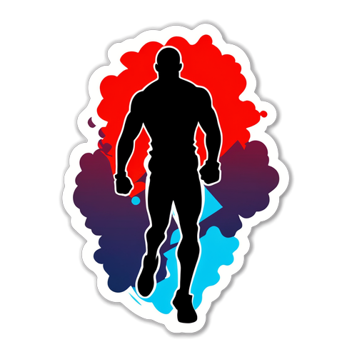 Dynamic UFC Fighter Silhouette Sticker