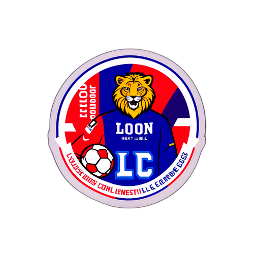 Samolepka Brest – Lyon s fotbalovou tematikou