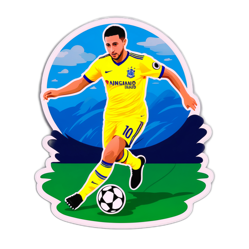 Stiker Minimalis Eden Hazard di Padang