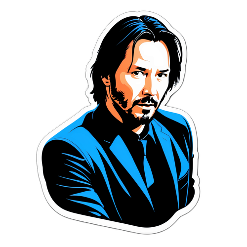 Silhouette Keanu Reeves w Akcji