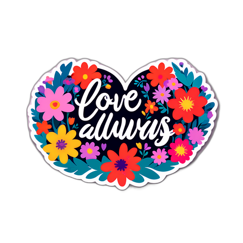 Blomsterbælte med teksten 'Love Always'