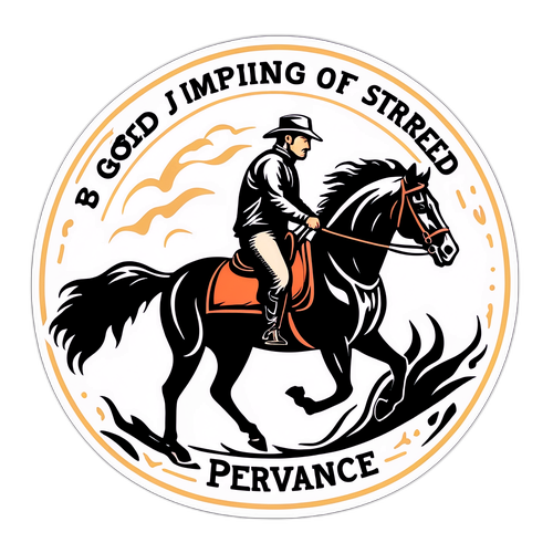 奋进的骏马贴纸