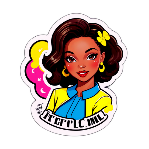 Stylowy sticker Cichopek