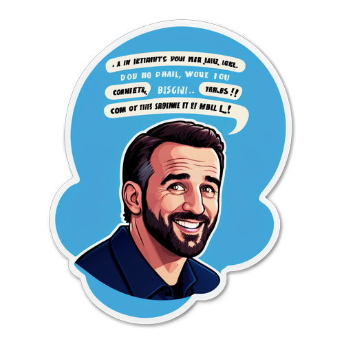Humorous Sticker of Paul Bissonnette