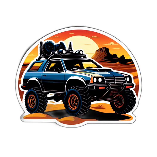 Mad Max Evreninde Off-Road Araç Sticker Tasarımı