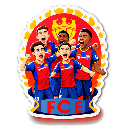 Sticker care surprinde emoția unui meci de fotbal