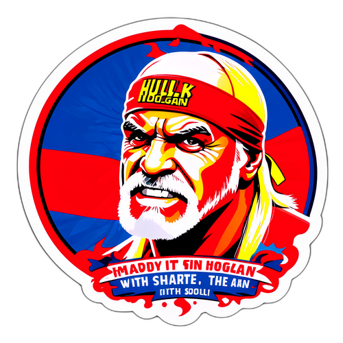 Nhãn dán t-shirt với Hulk Hogan và câu nói nổi tiếng