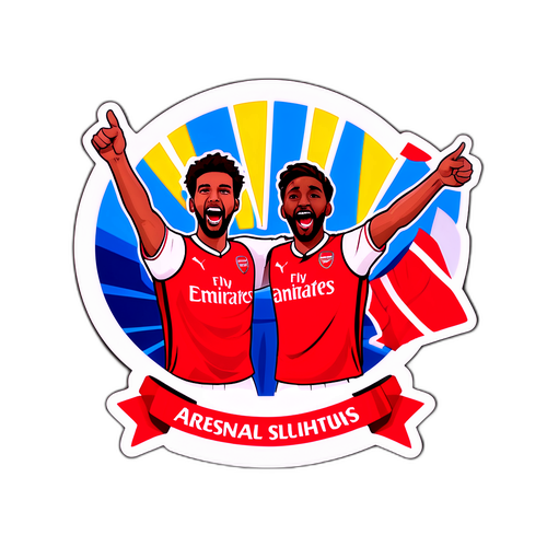 阿森納對布萊頓比賽粉絲貼紙