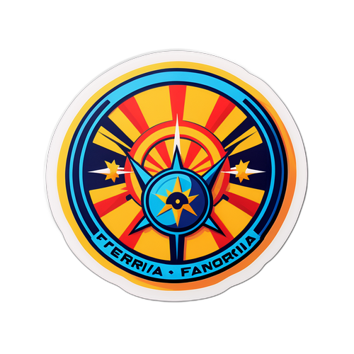 Adesivo da Equipe Ferroviária com Emblema e Raios de Energia