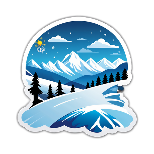 Winterliche Kaltfront-Design für Österreich