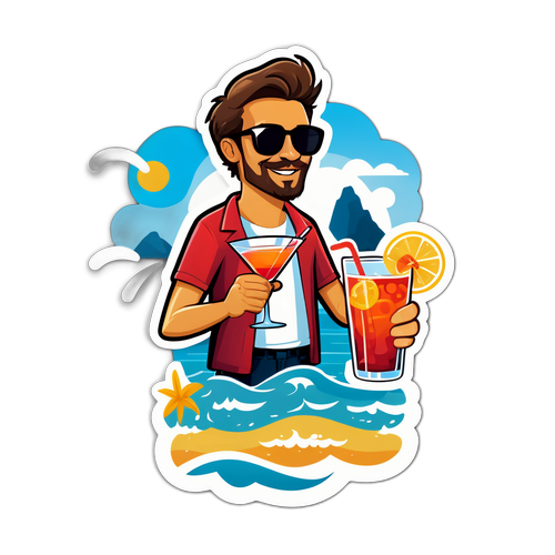 En kille på stranden i Spanien