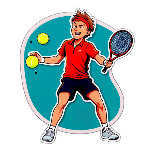 Autocolant jucător de tenis