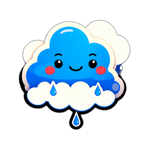 可愛的雲朵角色