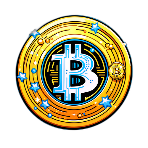 Sticker cu monedă Bitcoin cu față fericită